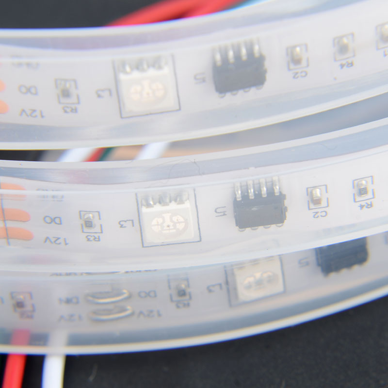 WS2811 DC5/12V Programmable LED Strip Lights, Addressable Digital Full Color Chasing Flexible LED Strips, Outdoor Waterproof, 150LEDs 16.4ft Per Reel By Sale WS2811 DC5/12V Programmable LED Strip Lights, Addressable Digital Full Color Chasing Flexible LED Strips, Outdoor Waterproof, 150LEDs 16.4ft Per Reel By Sale
